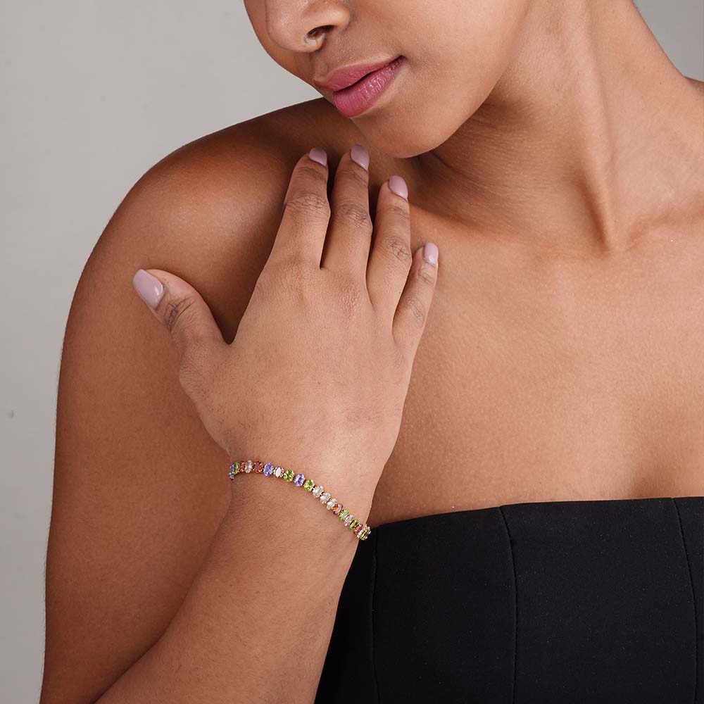 Rainbow Radiance Tennis Bracelet