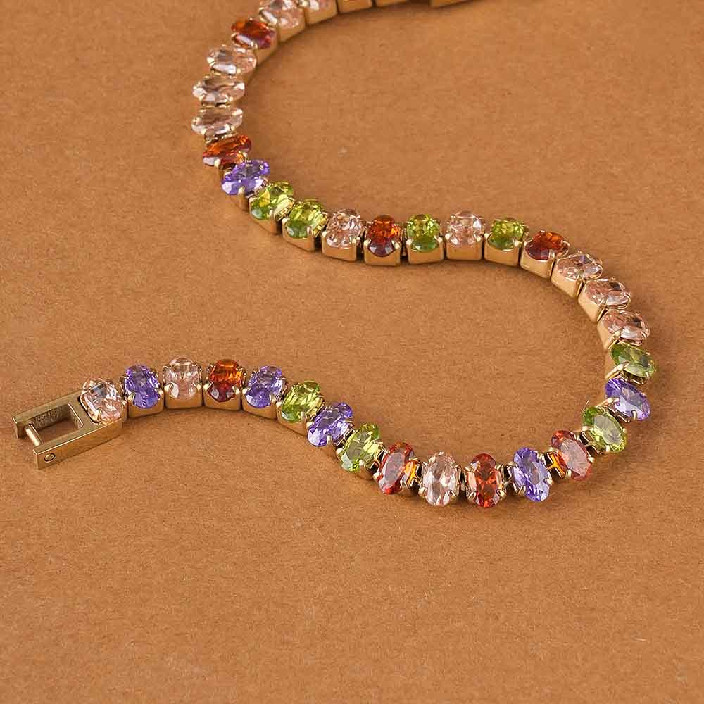 Rainbow Radiance Tennis Bracelet