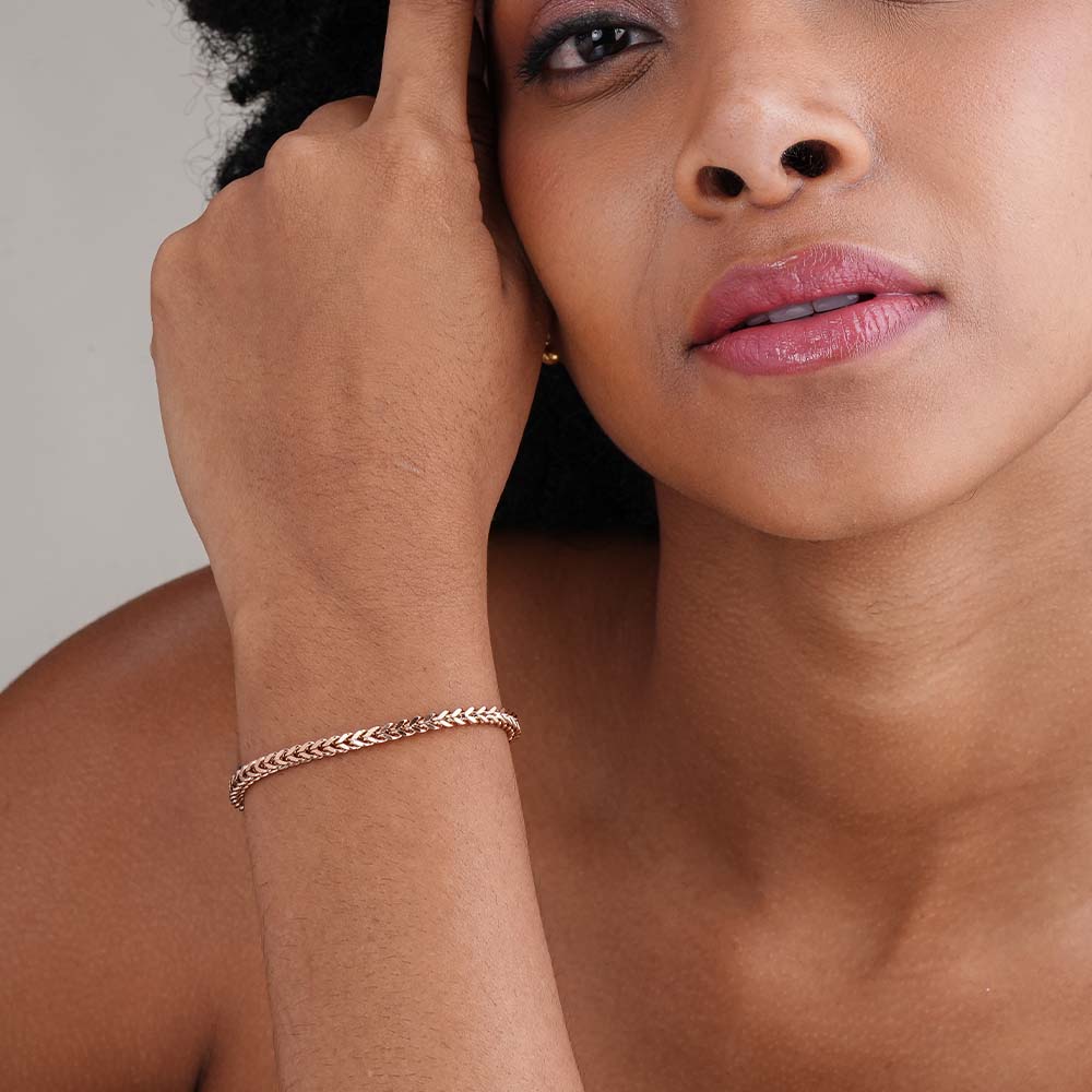 Patterned Weave Chain Bracelet