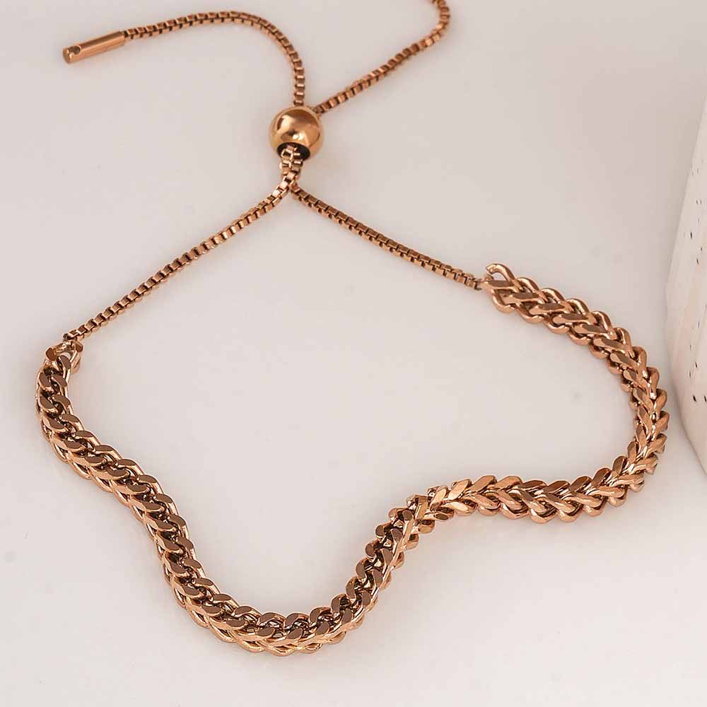 Patterned Weave Chain Bracelet