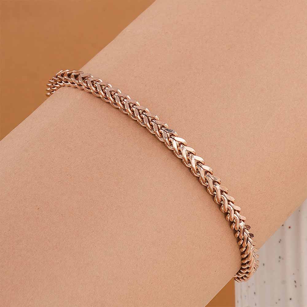 Patterned Weave Chain Bracelet