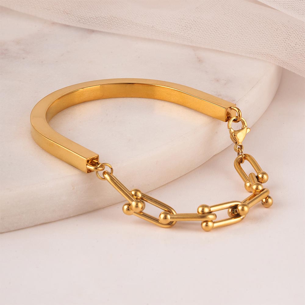 Half Link & Solid Bracelet
