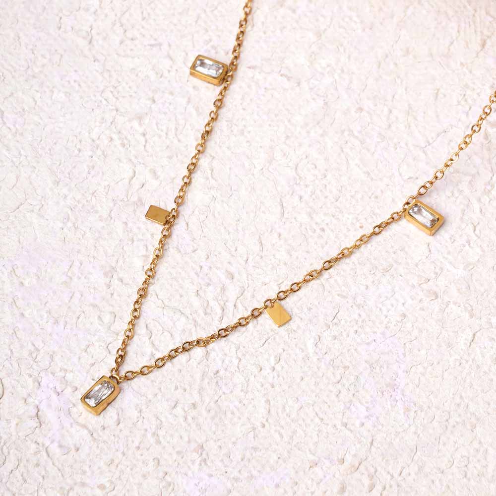 Star Drop Layered Necklace