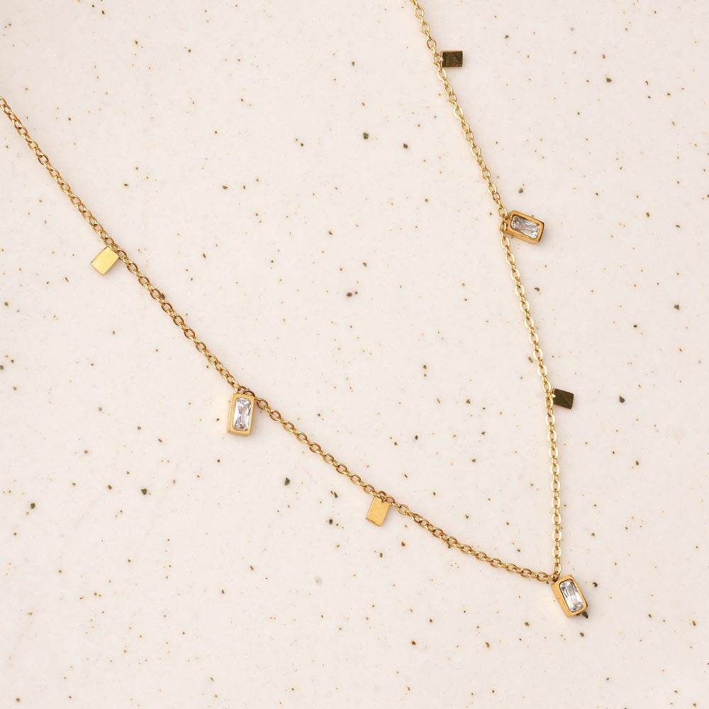 Star Drop Layered Necklace