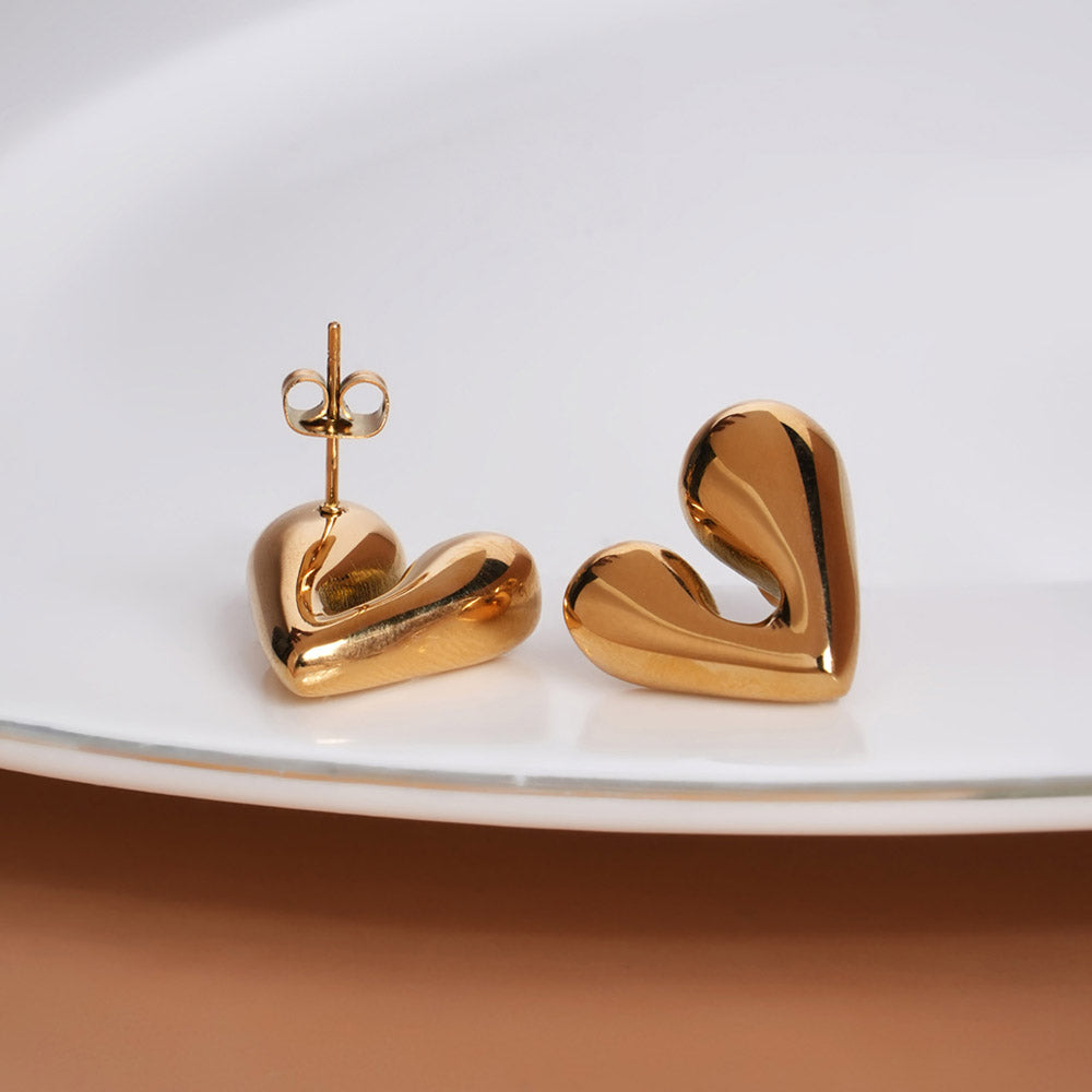 Sculptural Heart Earrings