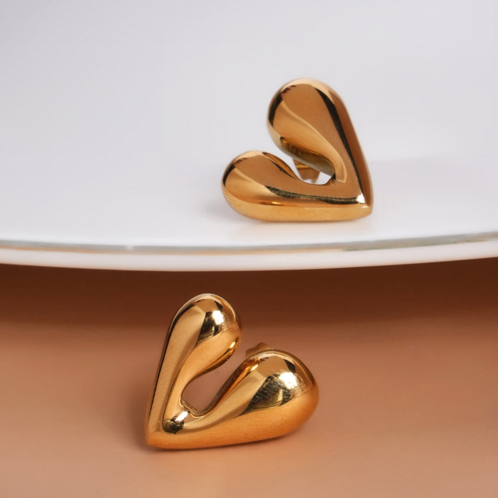 Sculptural Heart Earrings