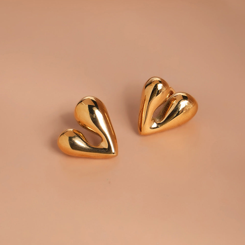 Sculptural Heart Earrings