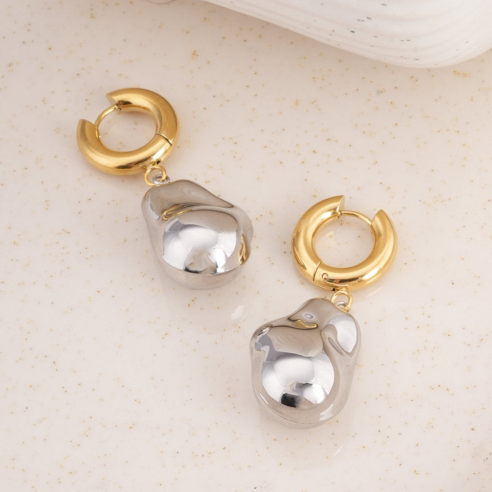 Organic Shape Multicolor Drop Earrings