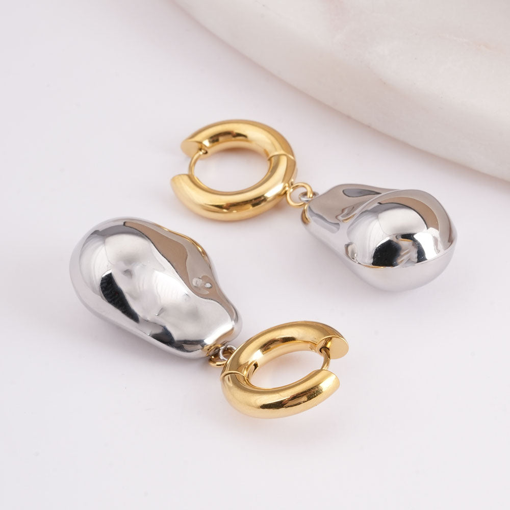 Organic Shape Multicolor Drop Earrings