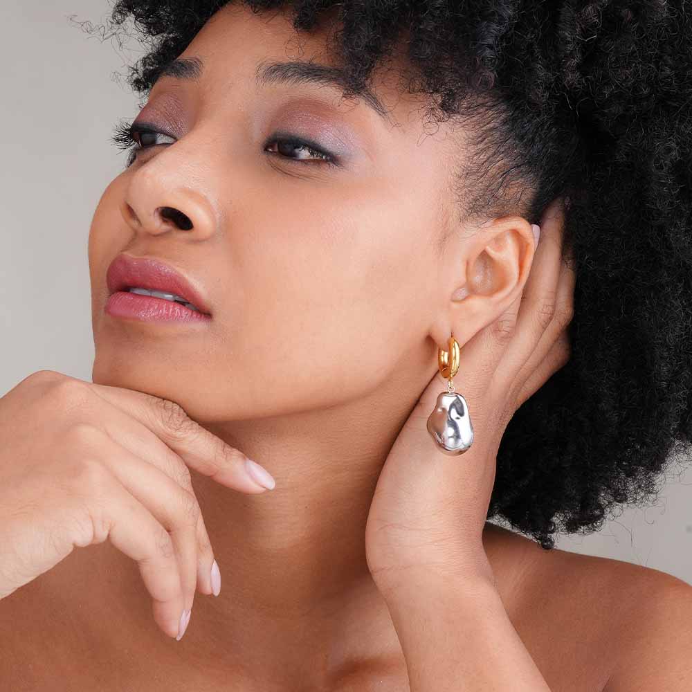 Organic Shape Multicolor Drop Earrings