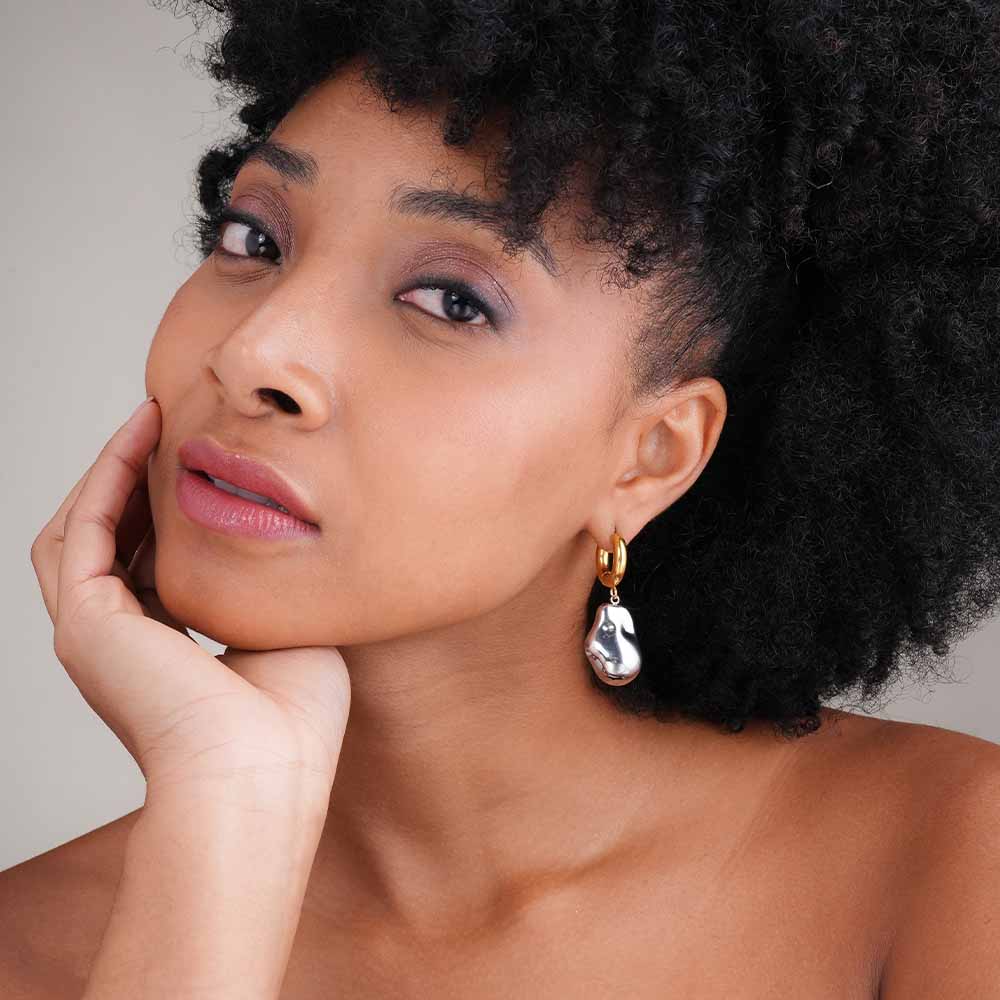 Organic Shape Multicolor Drop Earrings