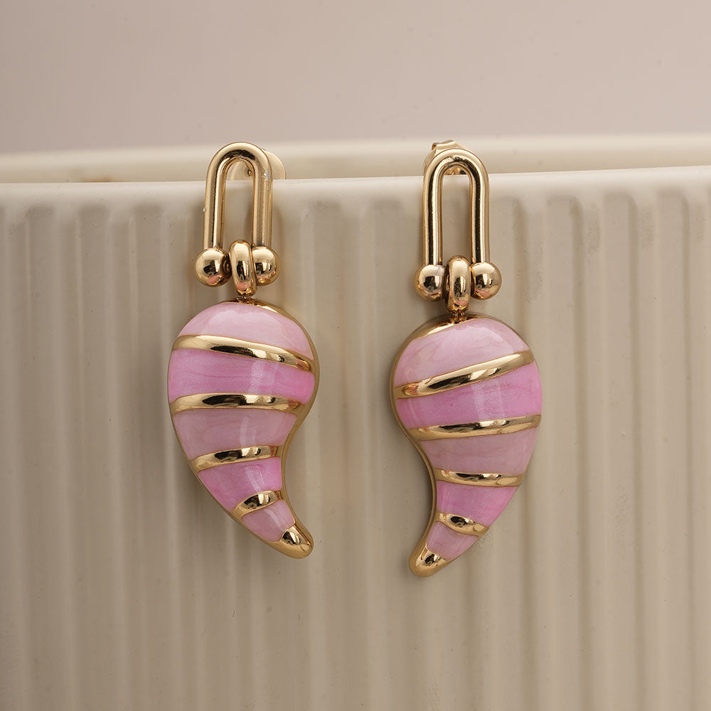Rose Horned Earrings