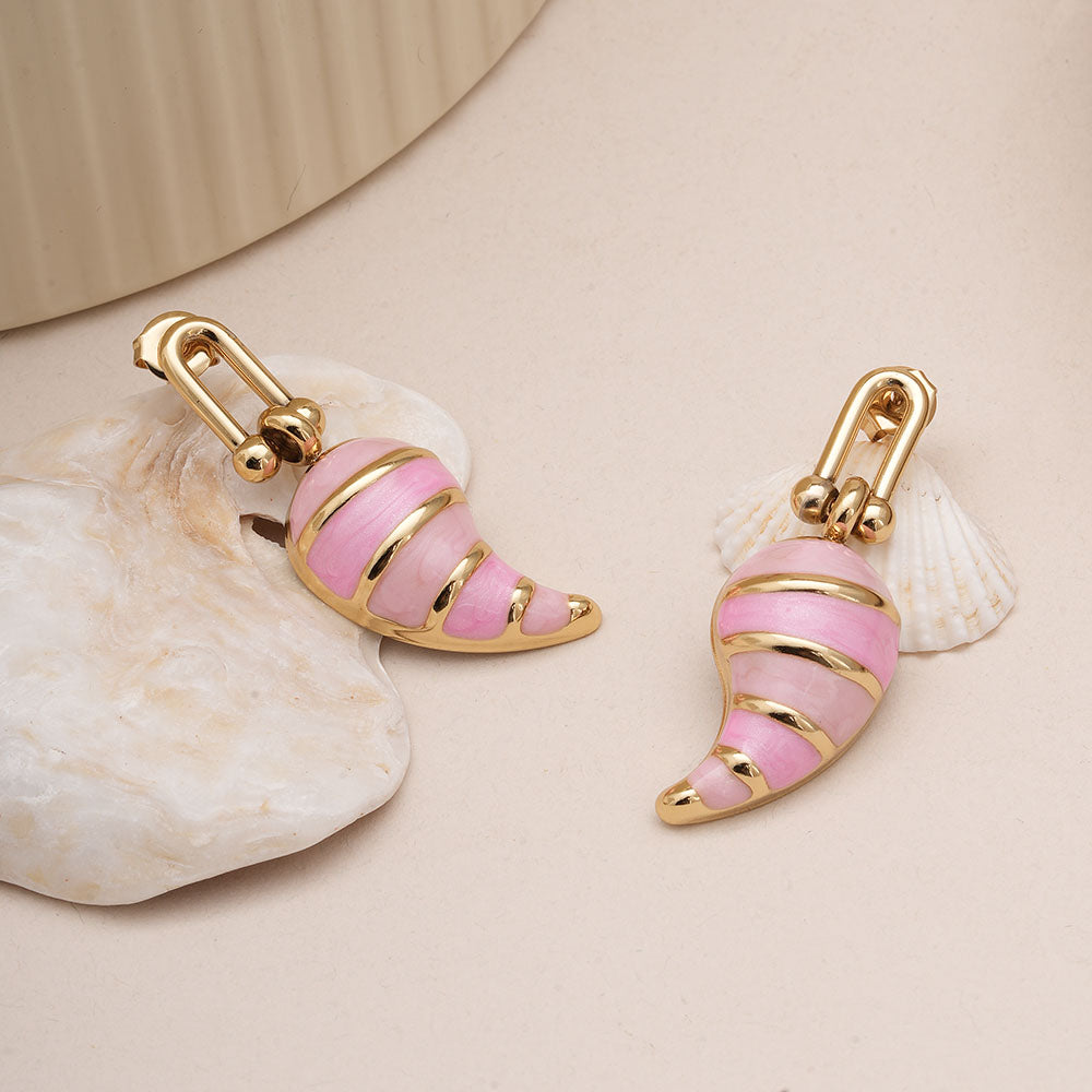 Rose Horned Earrings