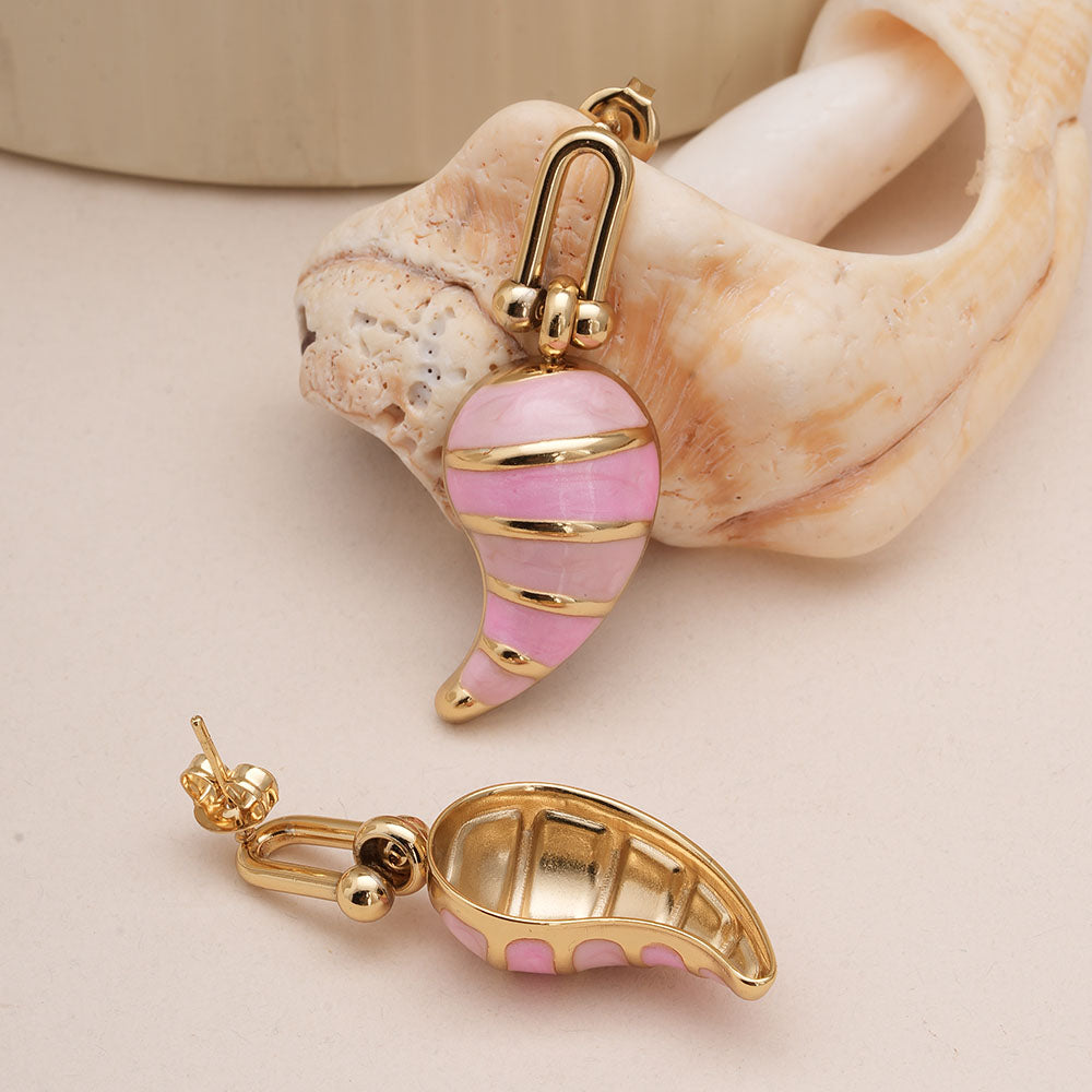 Rose Horned Earrings