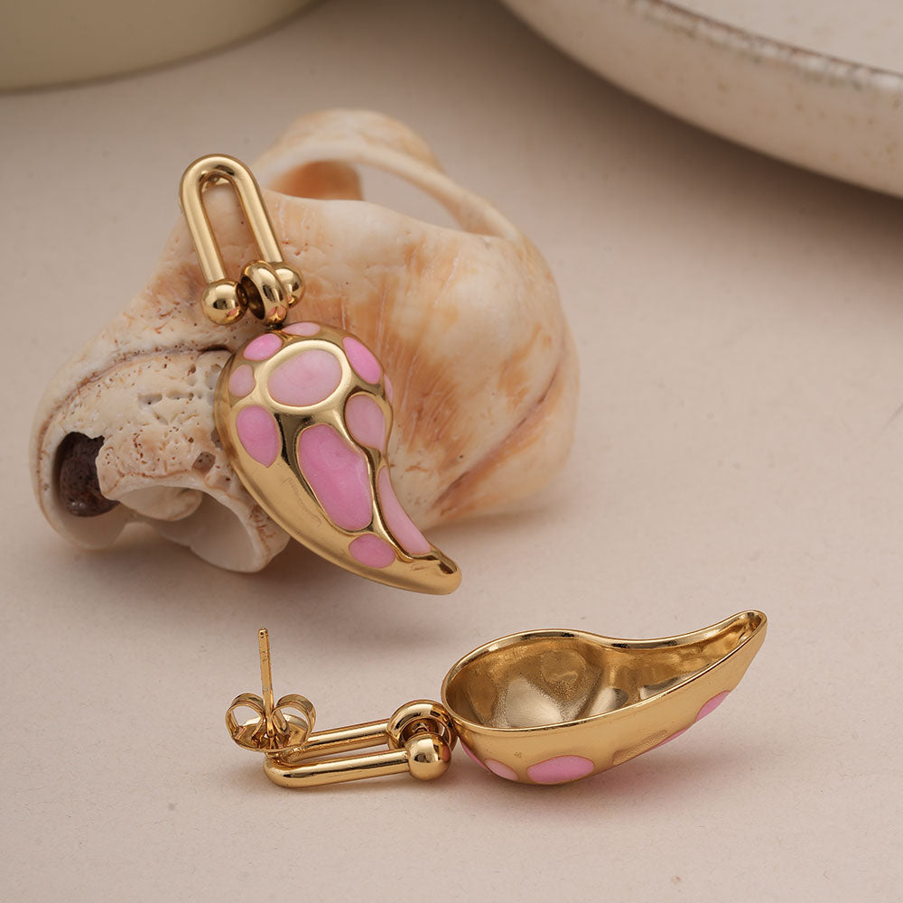 Blush & Coral Tapered Earrings