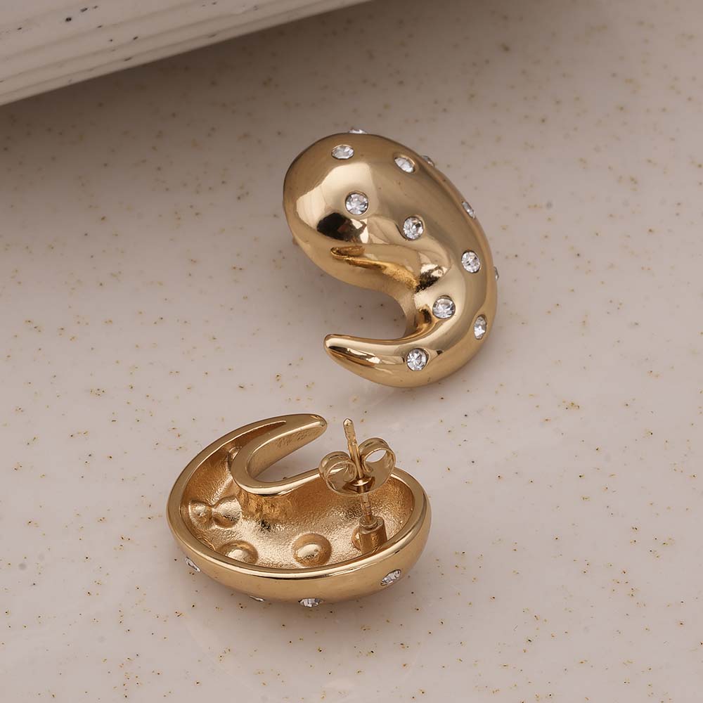 Golden Spark Paisley Earrings