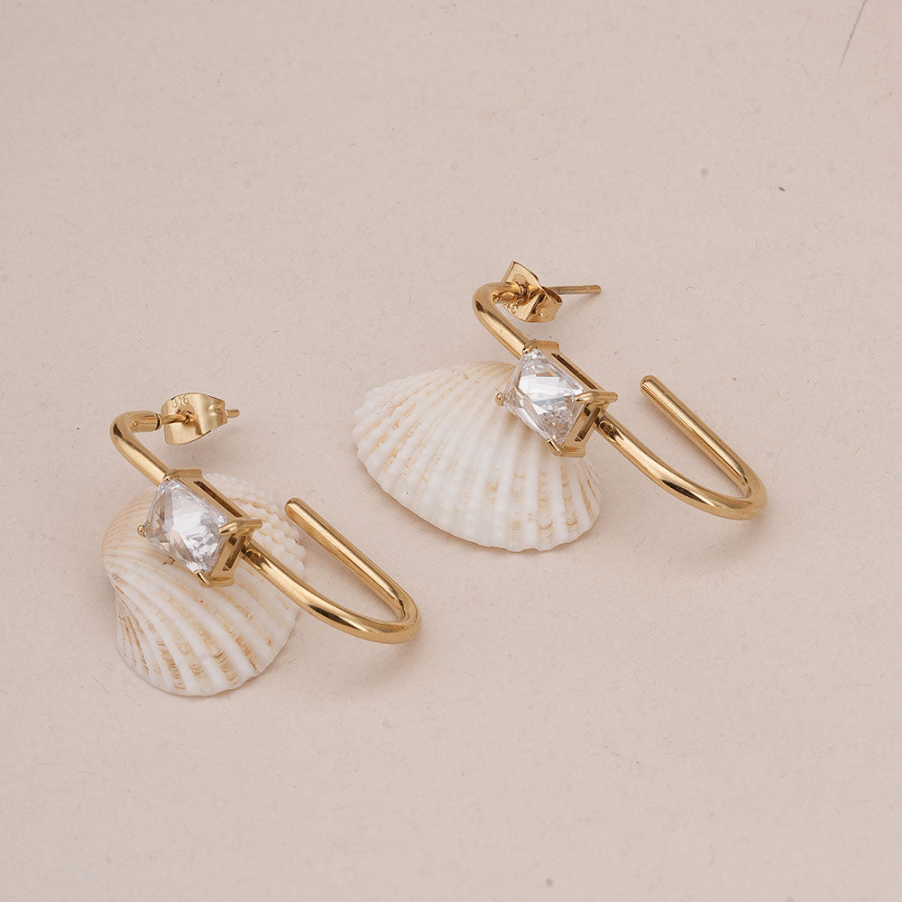 Golden Prism Geometric Earrings