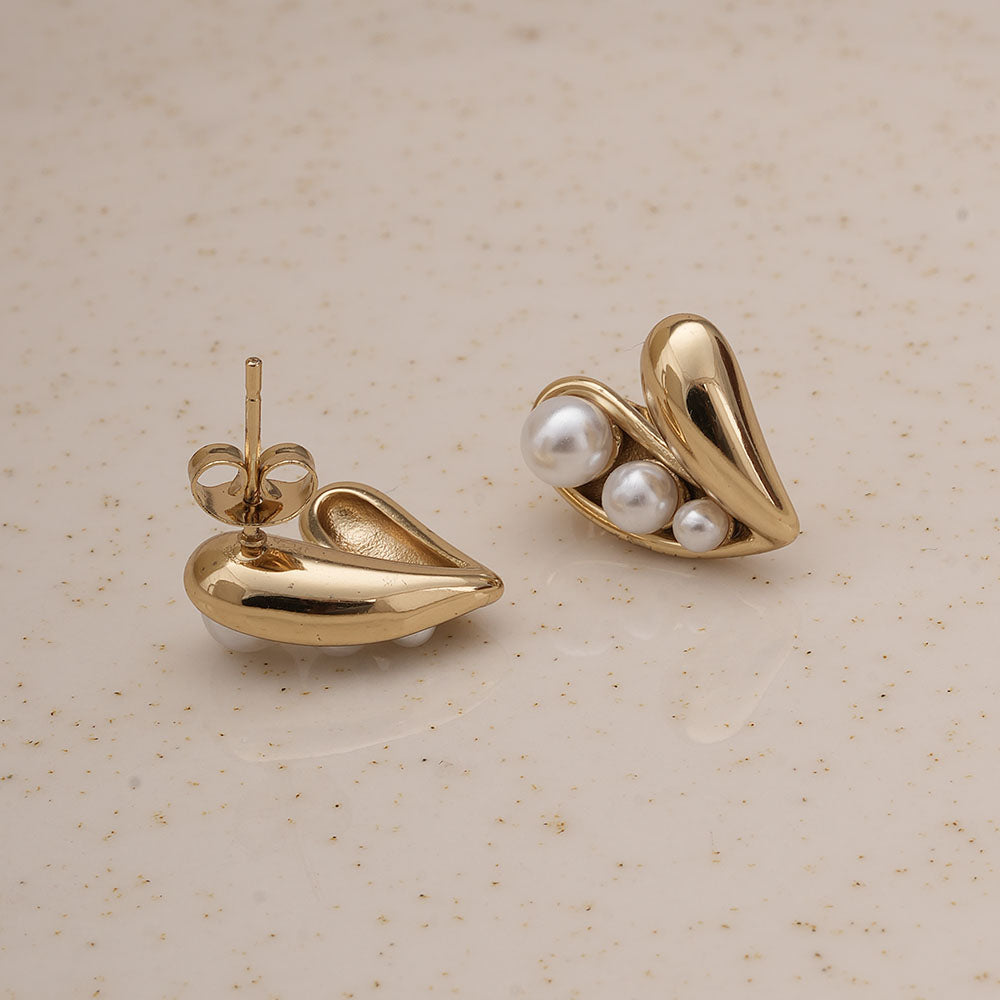 Lustrous Embrace Pearl Earrings
