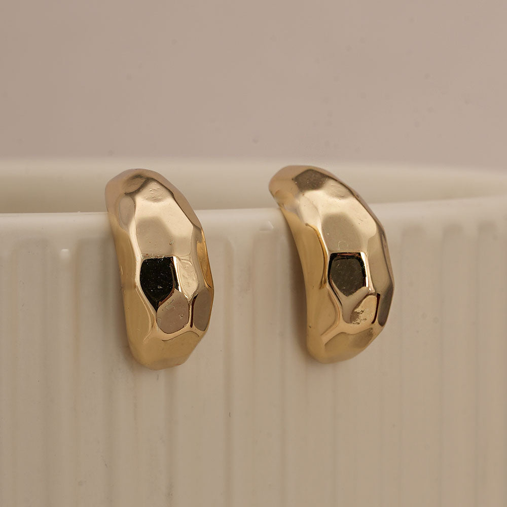 Lunar Gold Crescent Earrings