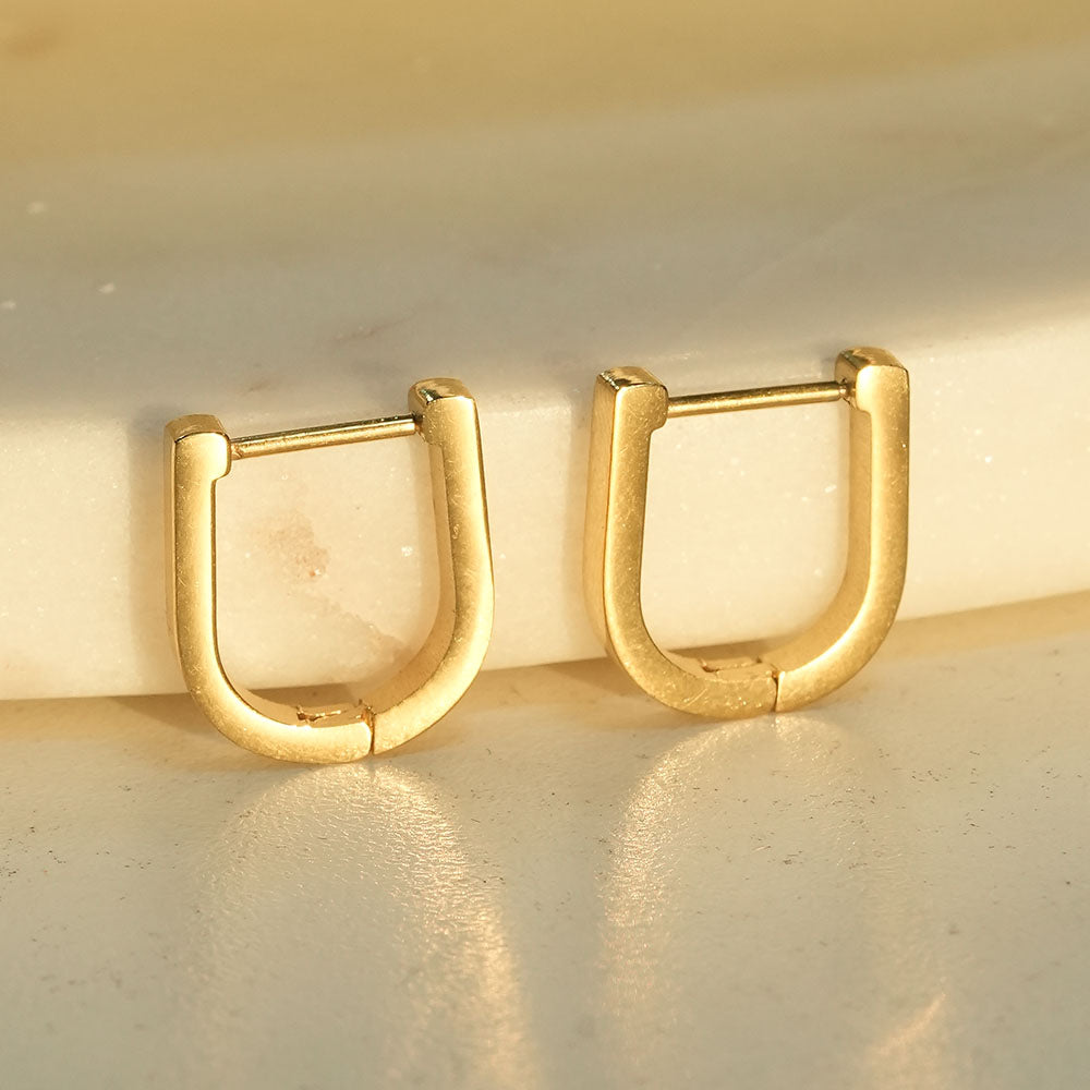 U-Shaped Hoop Earrings