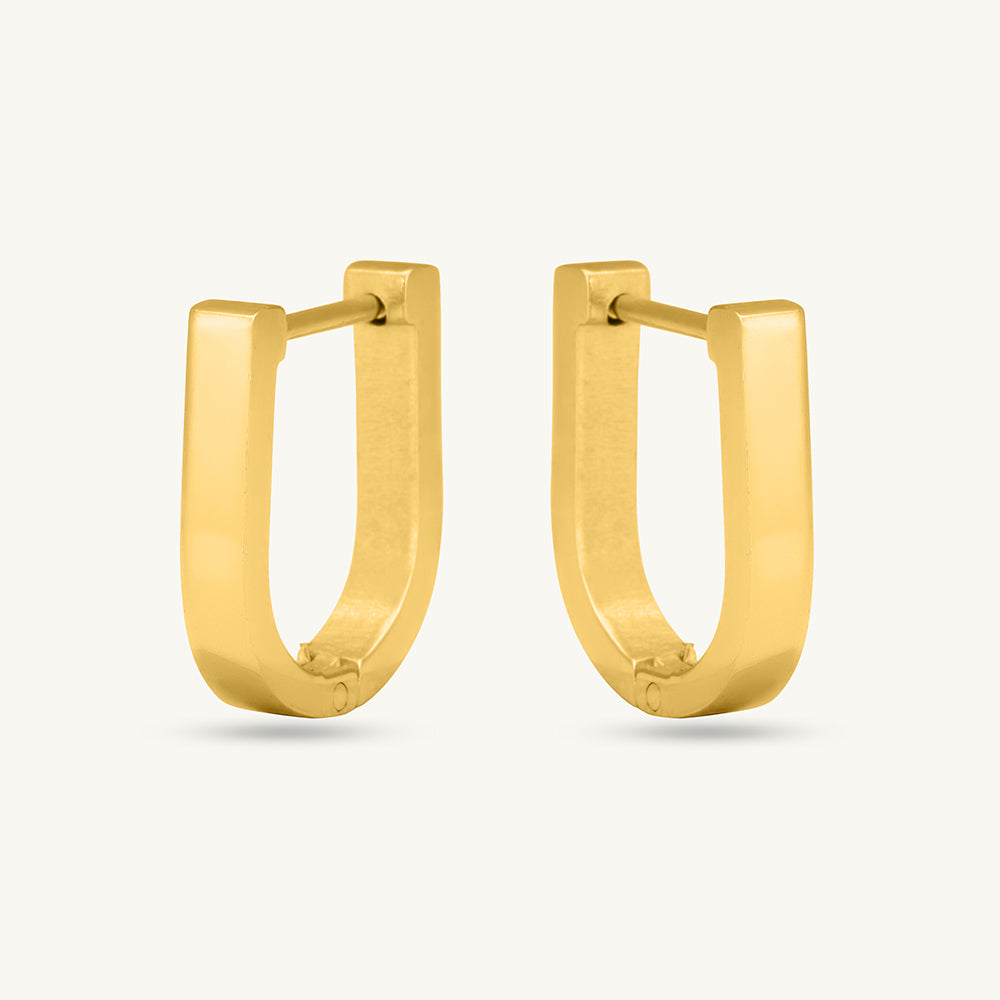 U-Shaped Hoop Earrings
