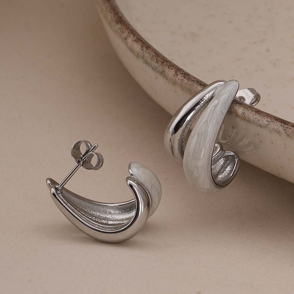 Two-Tone Stud Earrings