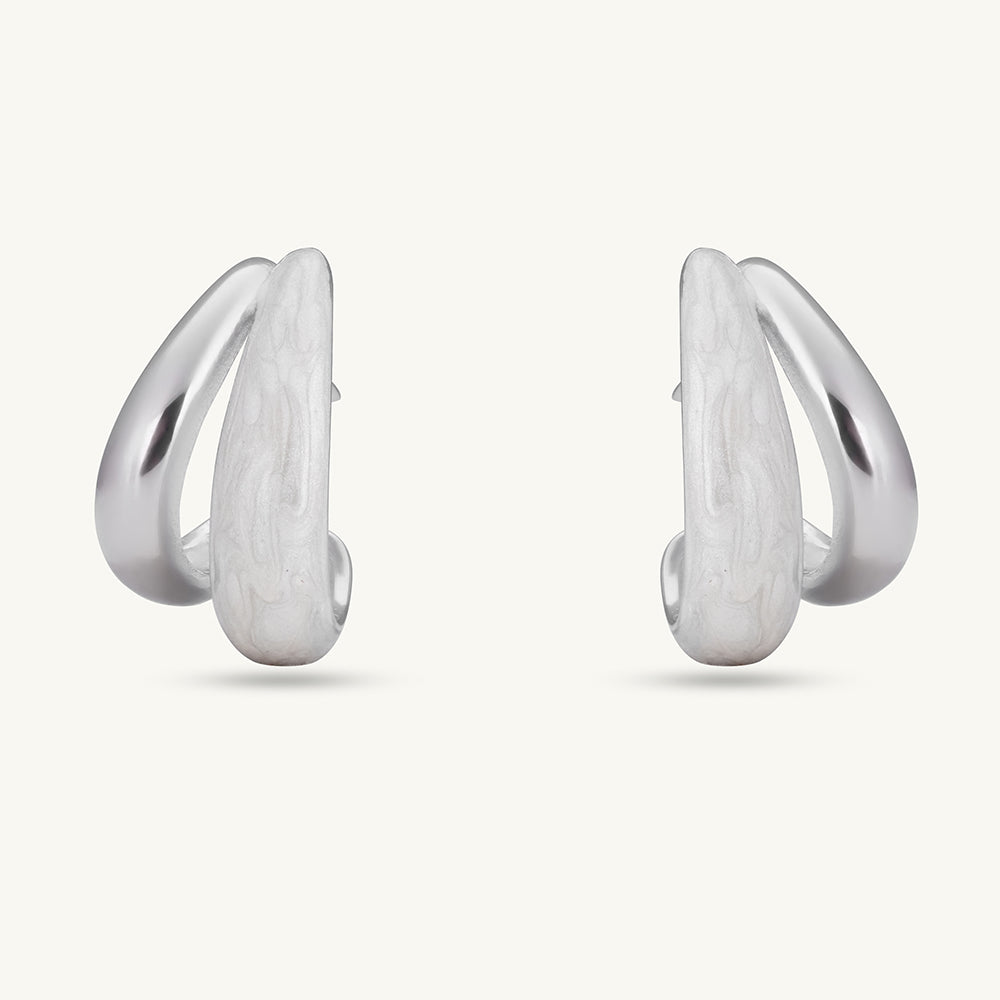 Two-Tone Stud Earrings