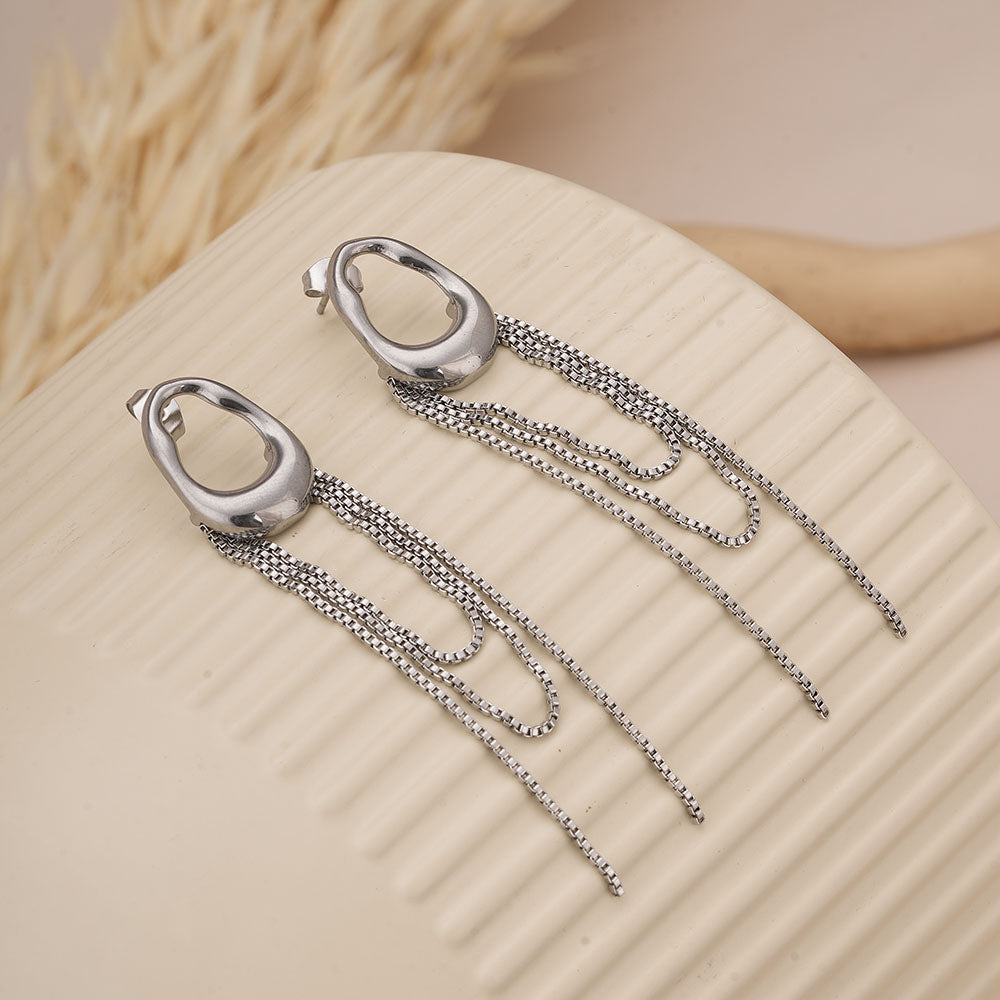 Artistic Dangle Chain Earrings