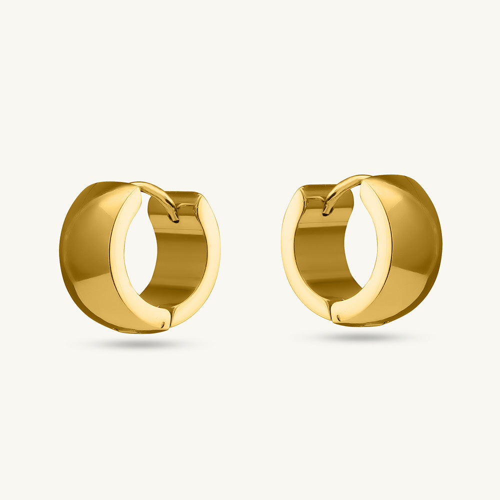 Plain Gold Round Bali Earrings