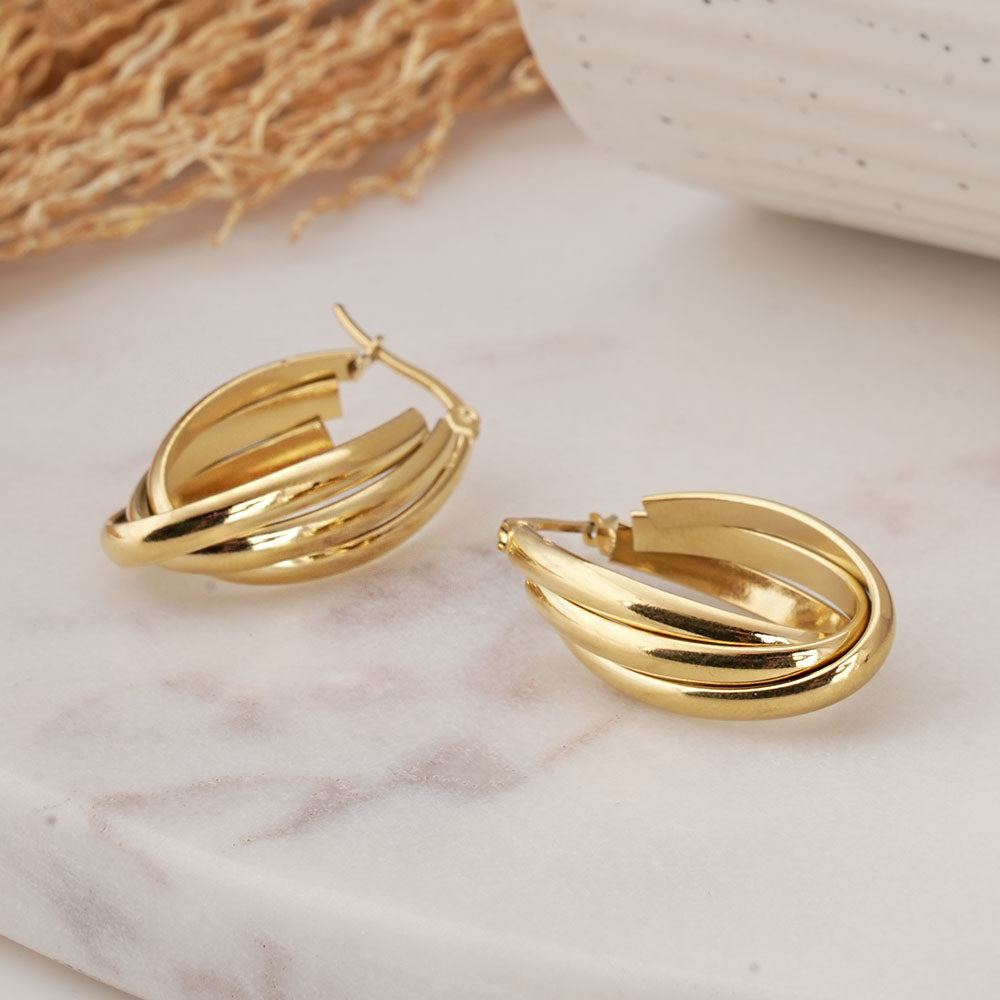 Elegant Oval Hoop Earrings
