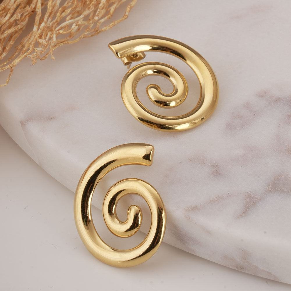 Trendy Sprial Stud Earrings