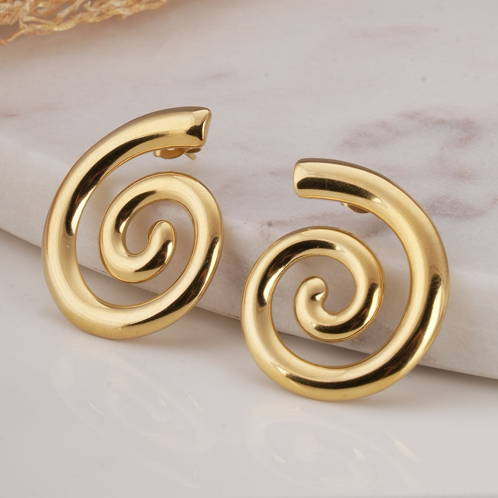 Trendy Sprial Stud Earrings