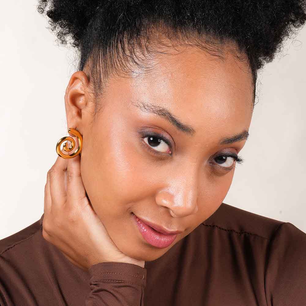 Trendy Sprial Stud Earrings