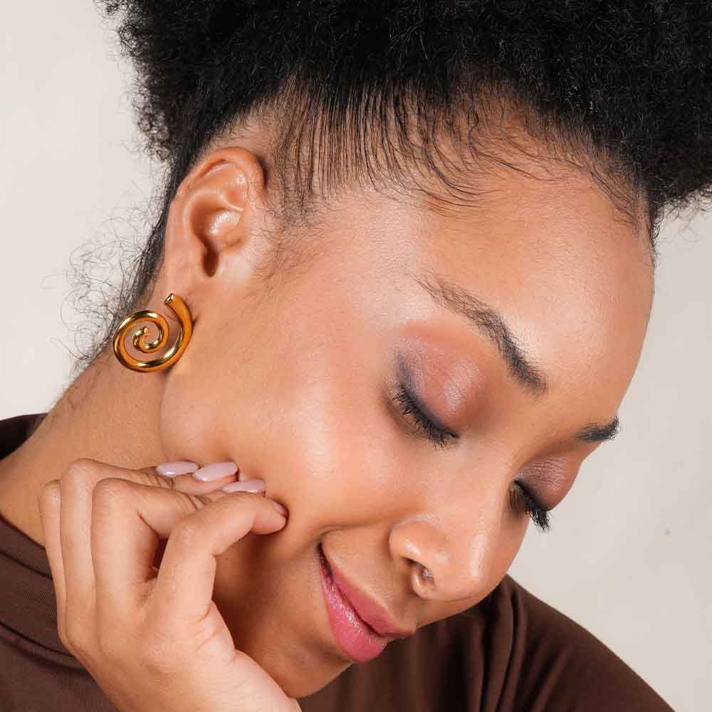 Trendy Sprial Stud Earrings