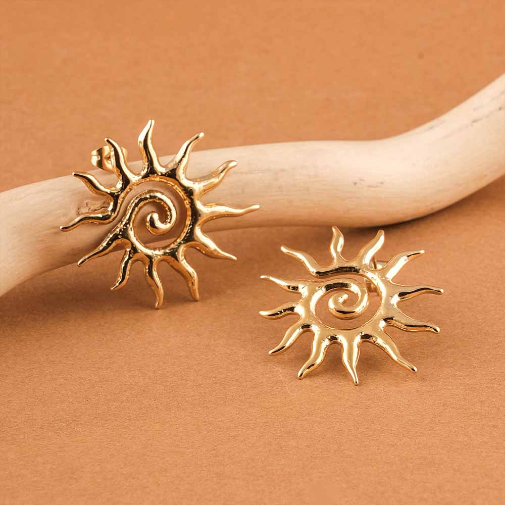 Solar Ray Stud Earrings