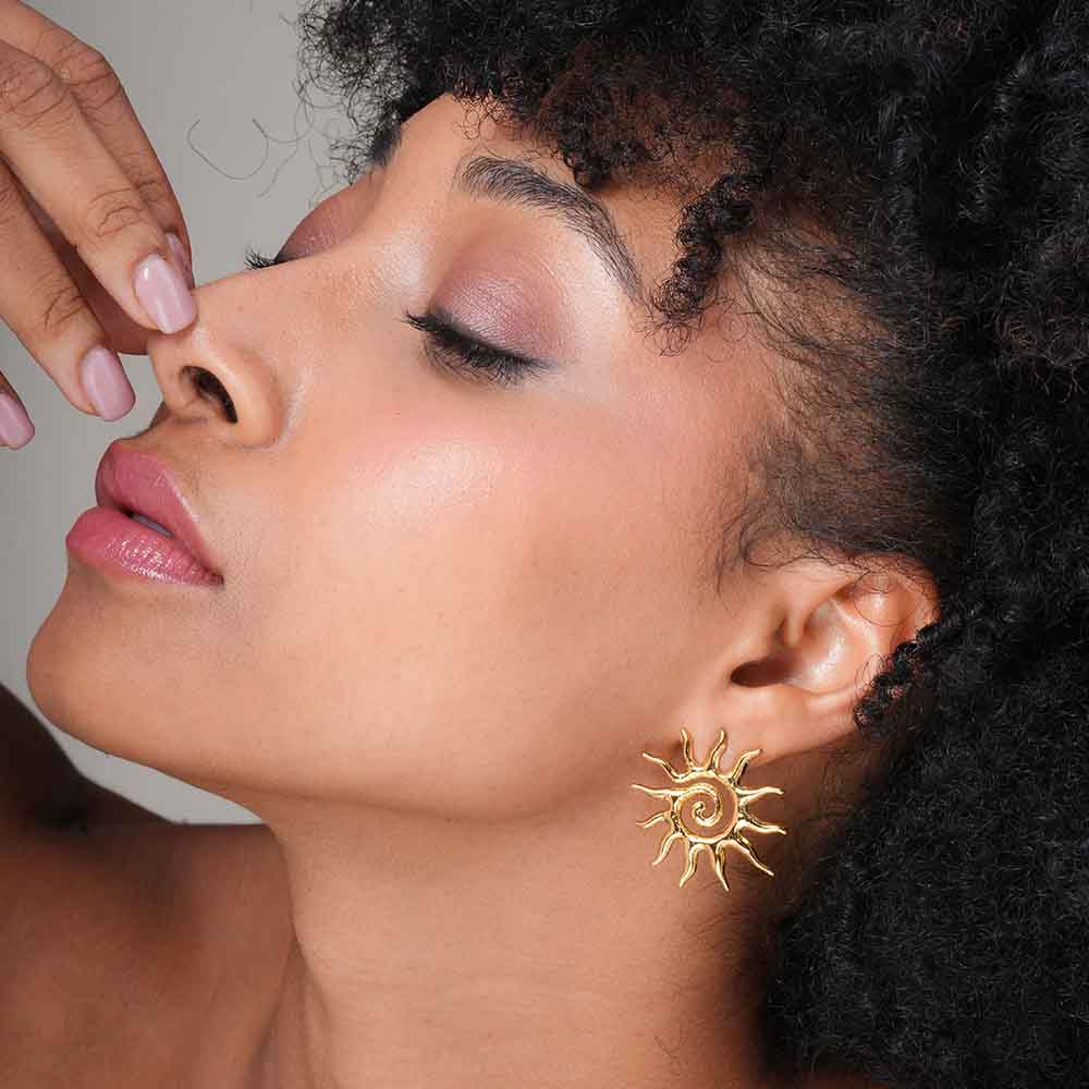 Solar Ray Stud Earrings