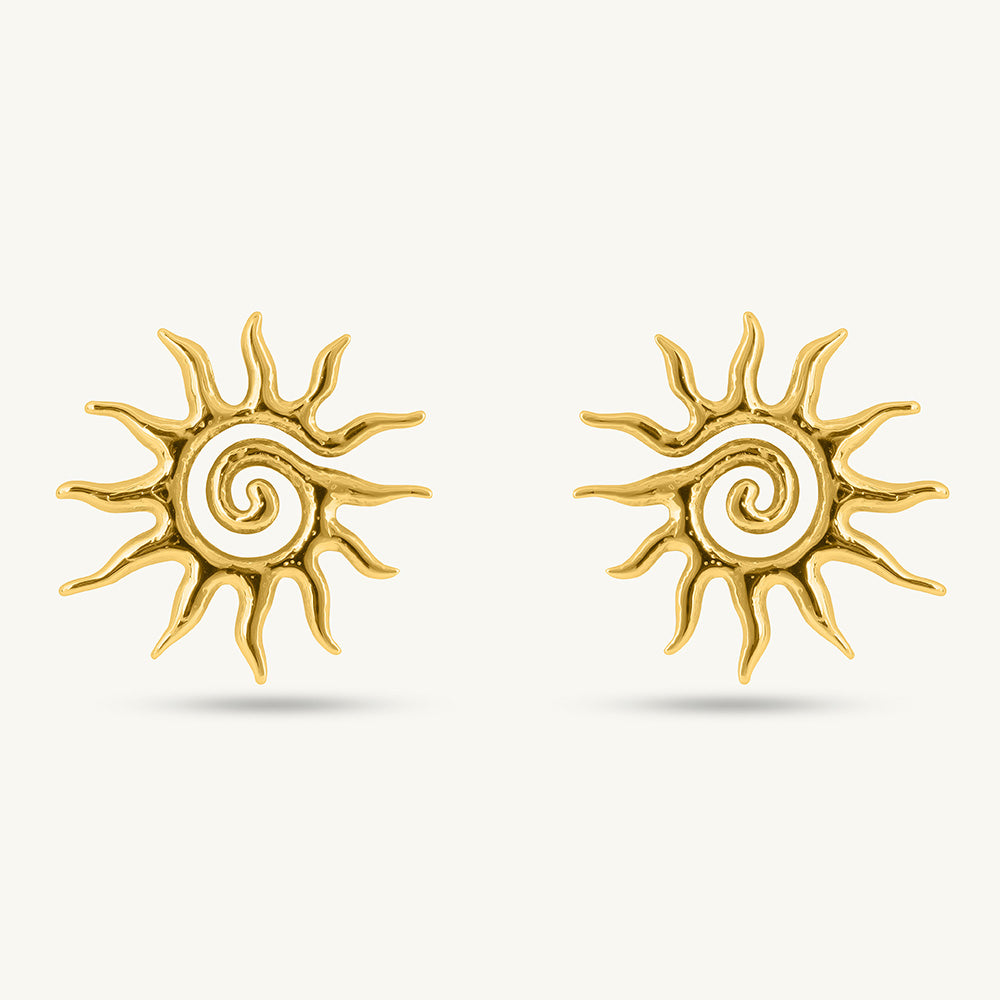 Solar Ray Stud Earrings