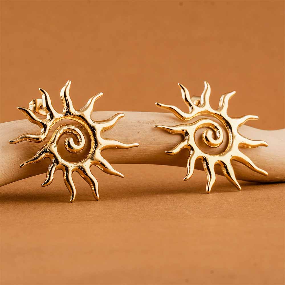 Solar Ray Stud Earrings