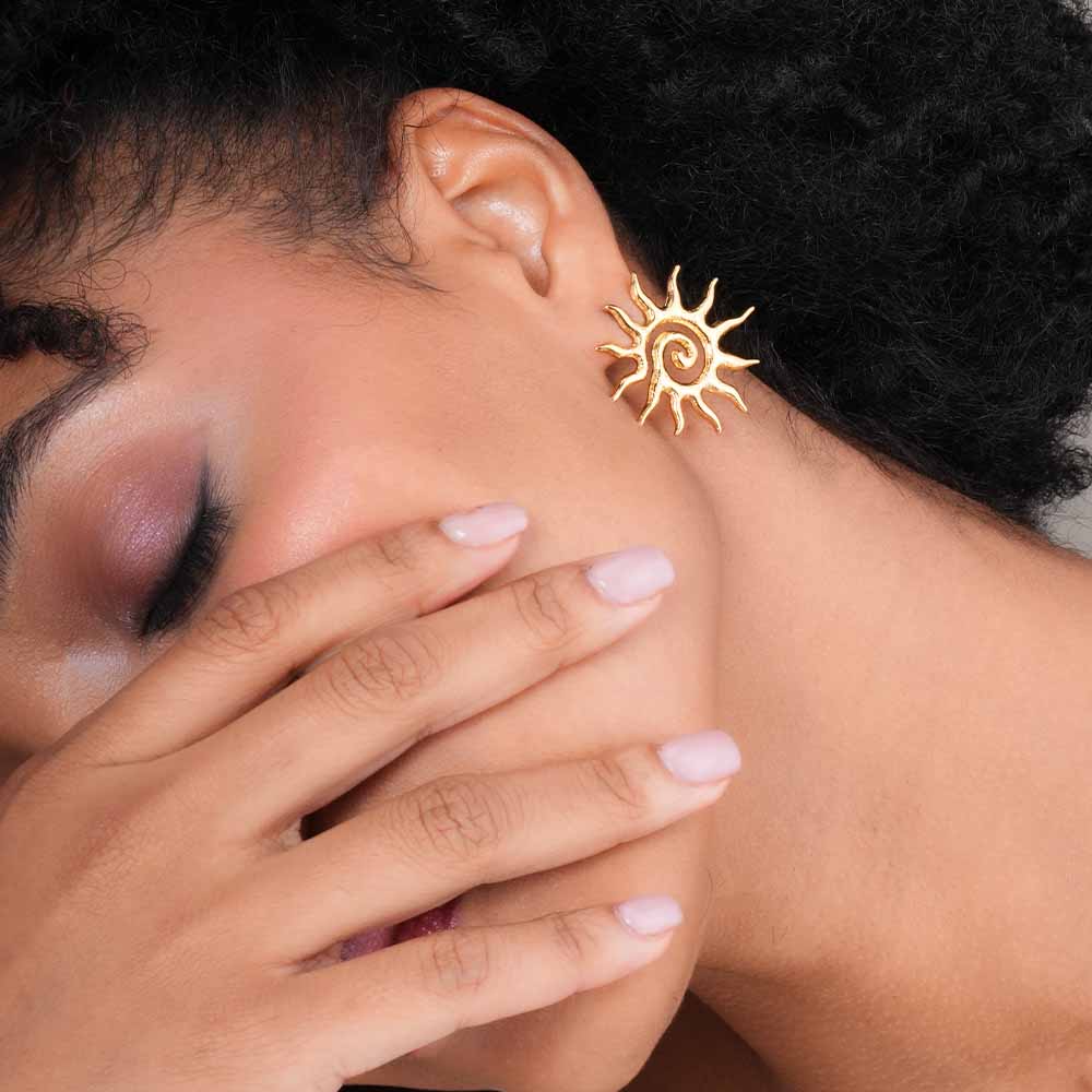 Solar Ray Stud Earrings