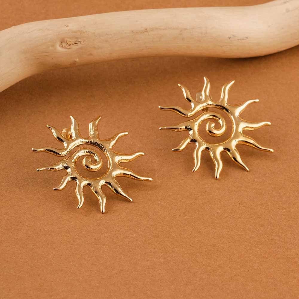 Solar Ray Stud Earrings