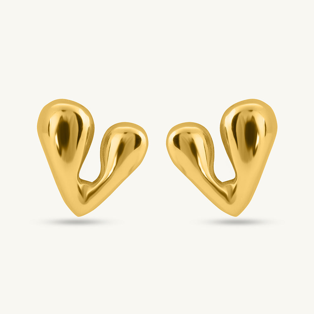 Sculptural Heart Earrings