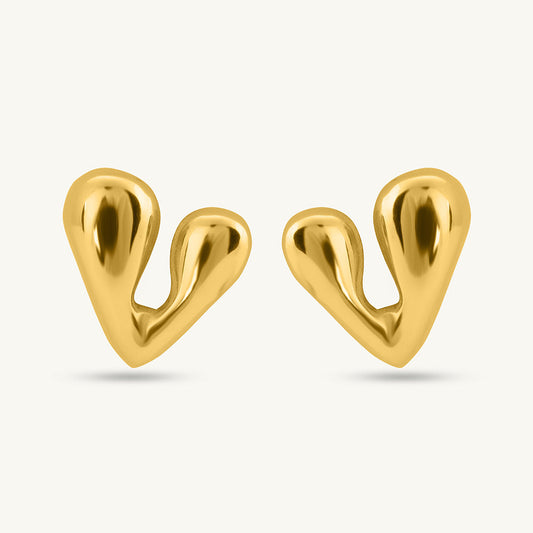 Sculptural Heart Earrings