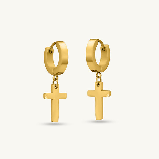 Faithful Cross Drop Earrings