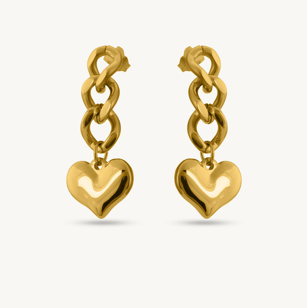 Heartlink Drape Drop Earrings