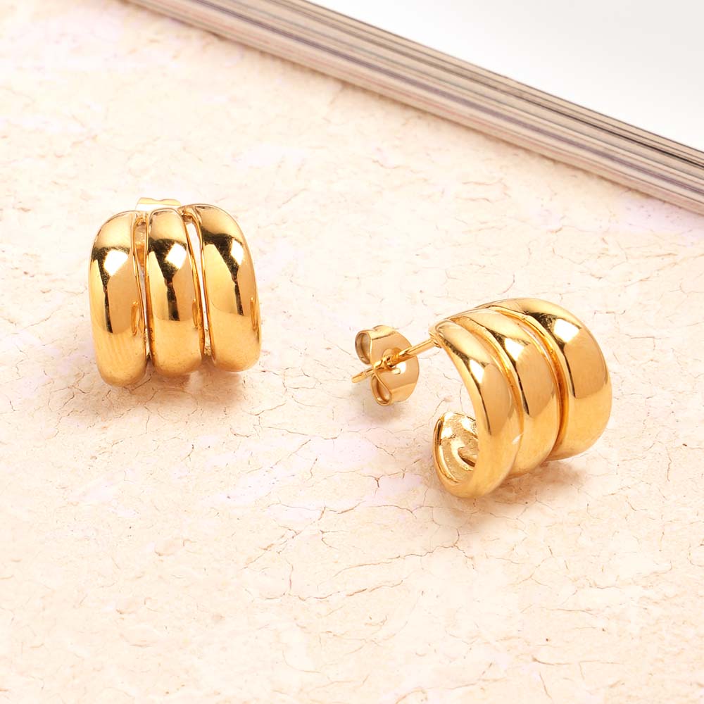 Triple Gleam Hoops