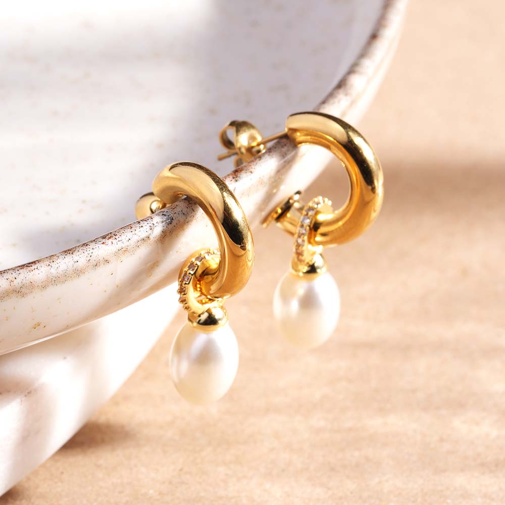 AuroraPearl Hoops