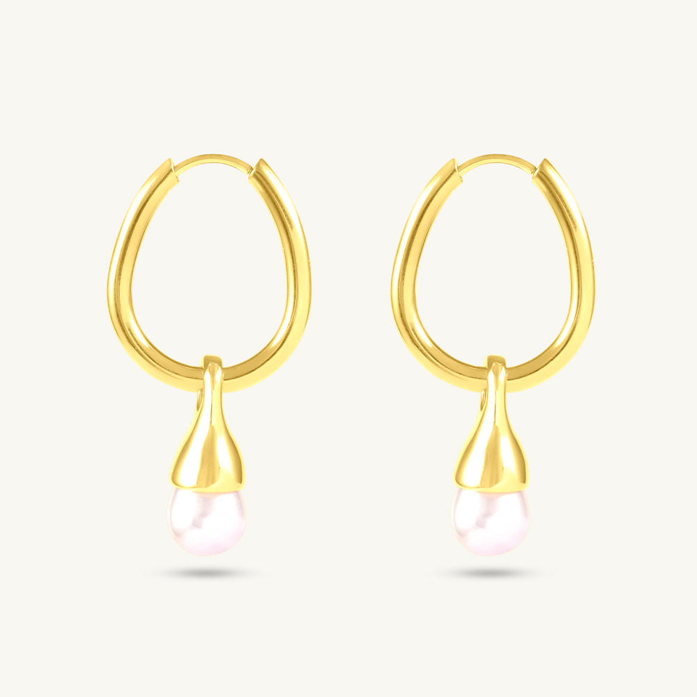 Twilight Pearl Hoops