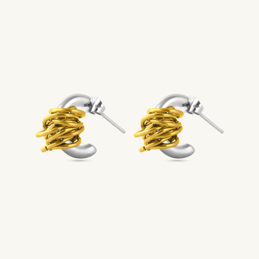 Moon Rope Hoop Earrings