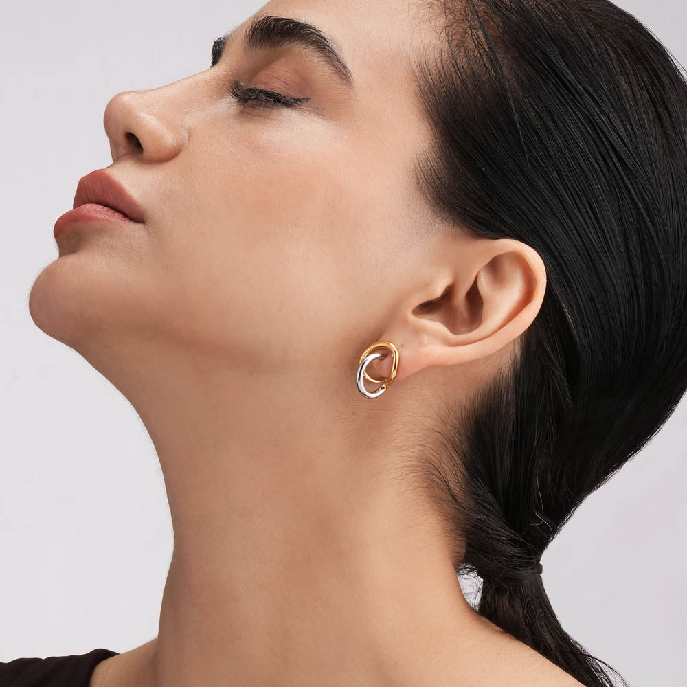 Abstract Curve Stud Earrings