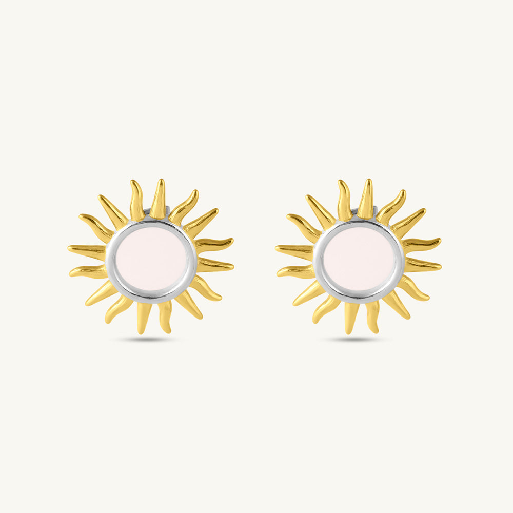 Multi Tone Sun Stud Earrings